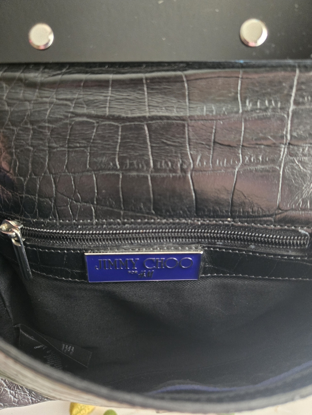 Jimmy Choo x H&M Collaboration 2009 Black Leather Star Women's Clutch - Picture 9 of 12